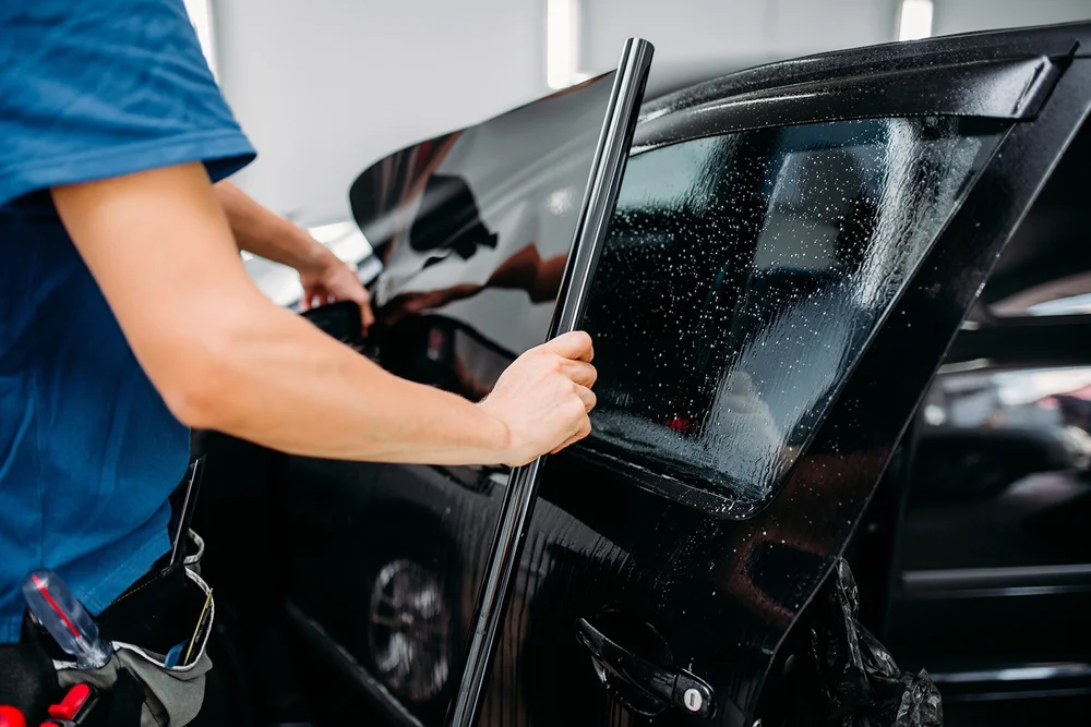 Vehicle with professionally tinted windows